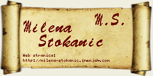 Milena Stokanić vizit kartica